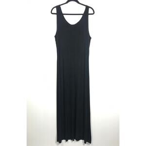 Vintage Ronni Nicole Women's Black Maxi Dress Sleeveless Slip Flowy Romantic